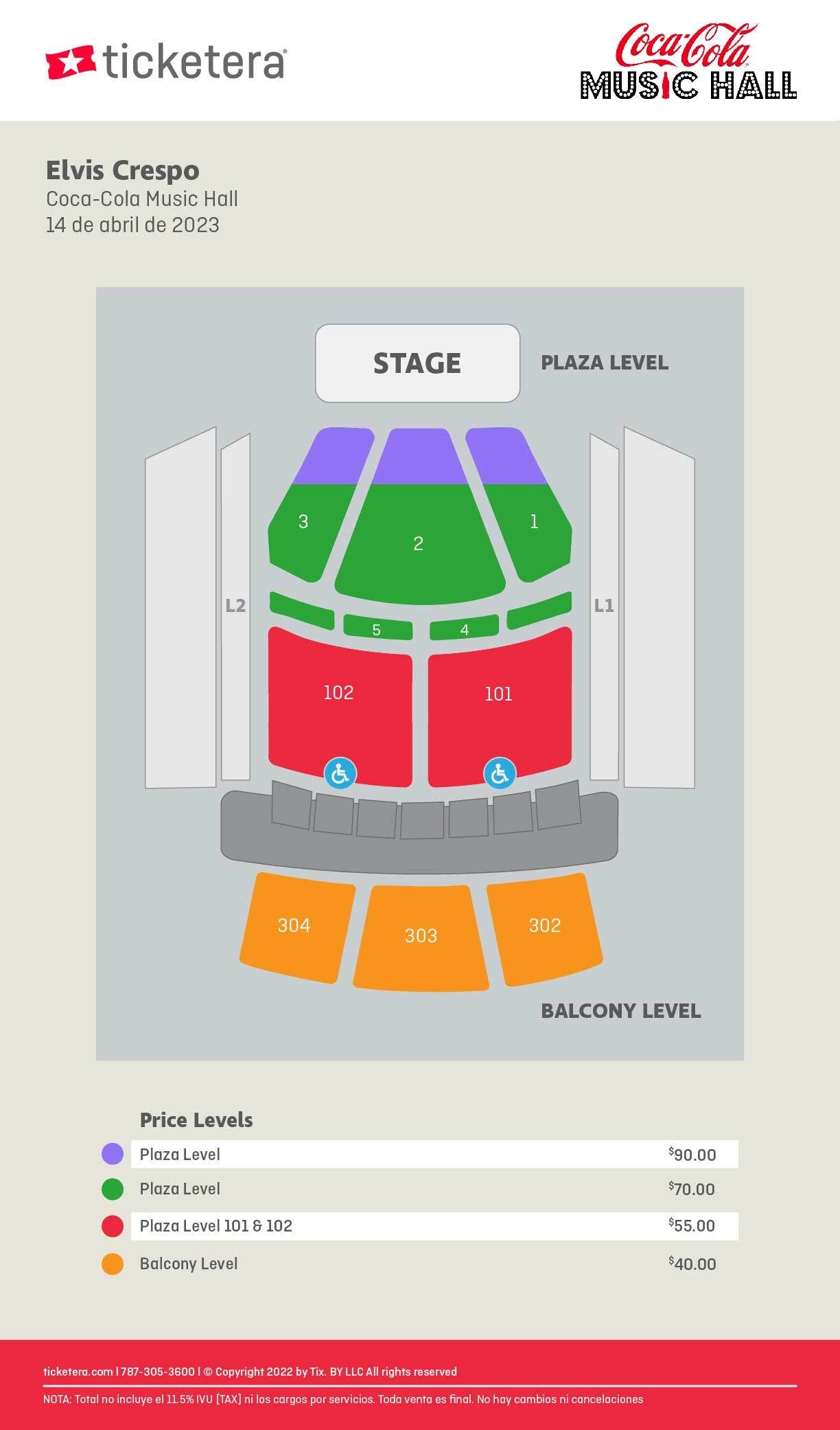 Coca Cola Theatre Seating Chart