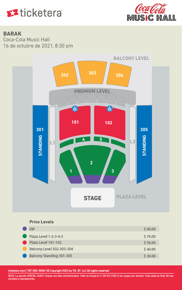 Coca Cola Theatre Seating Chart