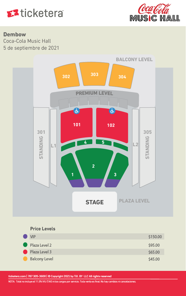 The Coca Cola Seating Chart