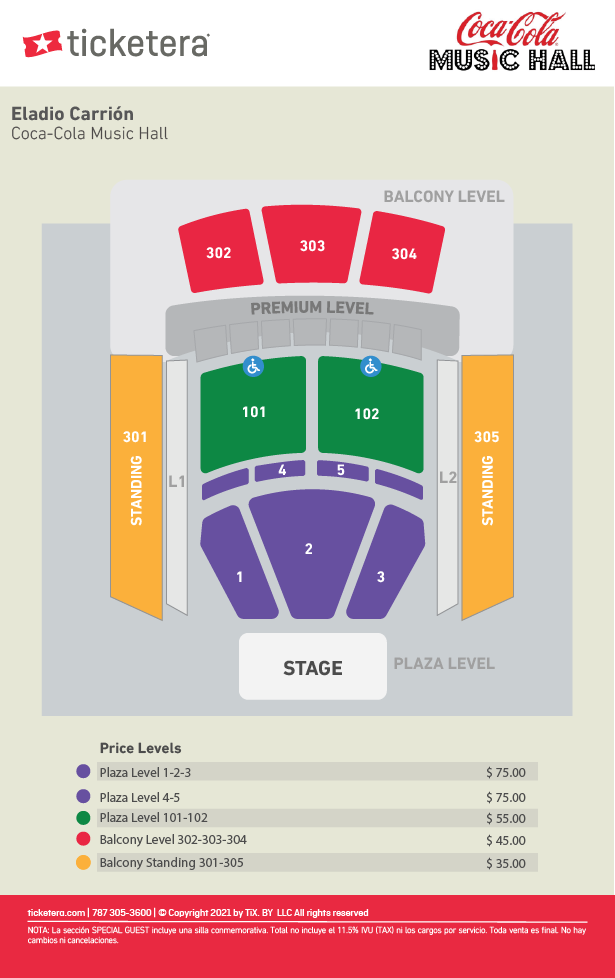 Coca Cola Theatre Seating Chart